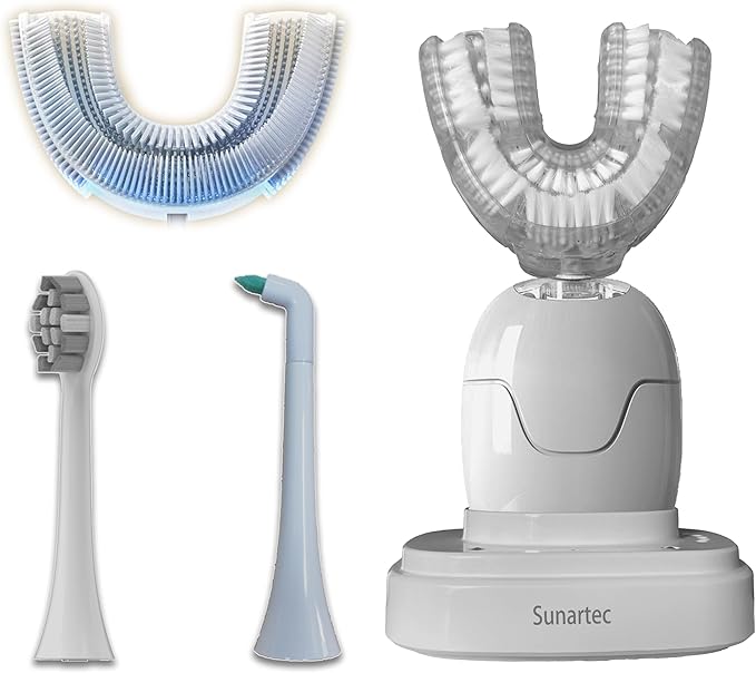 360° U-Shaped Automatic Sonic Toothbrush for Adults Suitable for People with Limited Mobility Original Newupgrade Electric Toothbrushes Multiple Brush Heads OptionsIPX7 Waterproof