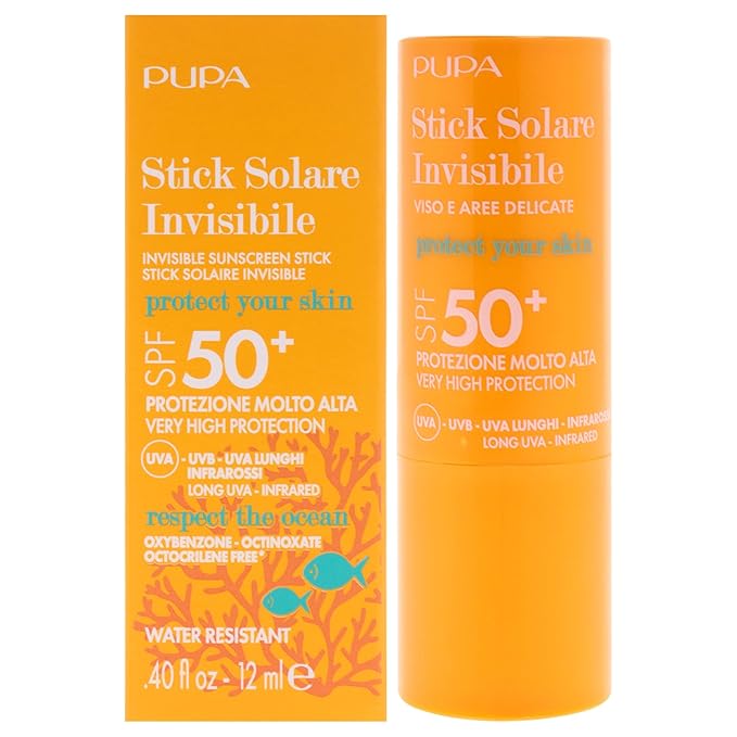 Invisible Sunscreen Stick SPF 50 Plus by Pupa Milano for Unisex - 0.4 oz Sunscreen