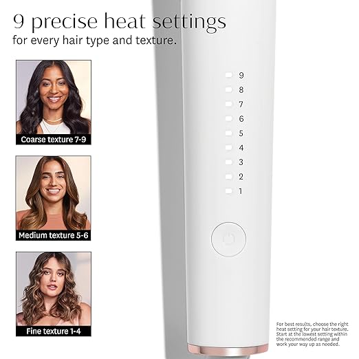 T3 Switch Kit Professional Ionic Interchangeable Curling Iron with 3 Ceramic Clip &amp Wand Long Barrels for Curling and Waving 9 Adjustable Heat Settings &amp Ion Generator White/Rose Gold
