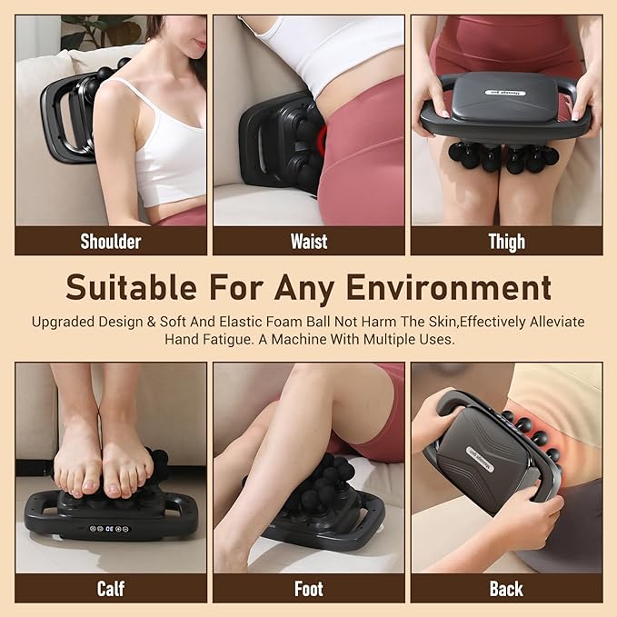 20 Heads Massage Gun Deep Tissue Valentine's Day Gifts Deep Tissue Massager with 3 Modes &amp 30 Levels &amp Ultra-Quiet Handheld Body Massager for Back Neck Shoulders and Legs