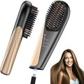 Cordless Hair Straightener Brush: Portable Straightening Brush for Travel - 10000mAh USB-C Rechargeable 30s Quick Heating150 Million Negative Ions Heated Straightening Comb for Women