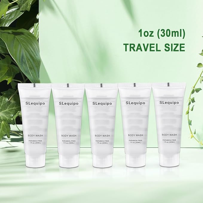 Travel Size Body Wash (1 fl oz 50 Pack) Refreshing Hotel Body Wash Mini and Small Size Guest Hotel Toiletries in Bulk