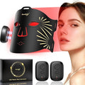 HSA FSA Gracekey Red Light Therapy for Face 4-in-1 Colors LED Facial Light Therapy Mask Dual 2000mAh Rechargeable Light Therapy with Timer for Home Use