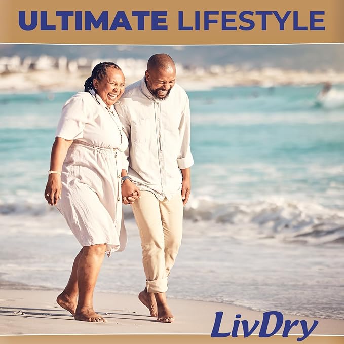 LivDry Small Ultimate Adult Incontinence Underwear High Absorbency Leak Cuff Protection S 72-Pack