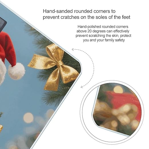 Christmas Monkey Scale for Body Weight Sturdy Tempered Glass Weighing Scales with LCD Display Accurate Digital Bathroom Scale Convenient Body Fat Smart Scales Easy Read