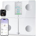 Ovutek Smart Body Fat Scale High Accurate Digital Bathroom Scale with 13 Body Composition Metrics Including BMI Muscle Mass Most Accurate to 0.05lb with Fitness App White