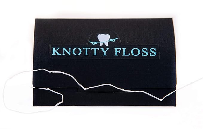 Knotty Floss and Knotty Brush 4-Piece Variety Pack - Natural Eco-friendly Plant-Based Vegan - Adult Floss and Toothbrush Gift Set