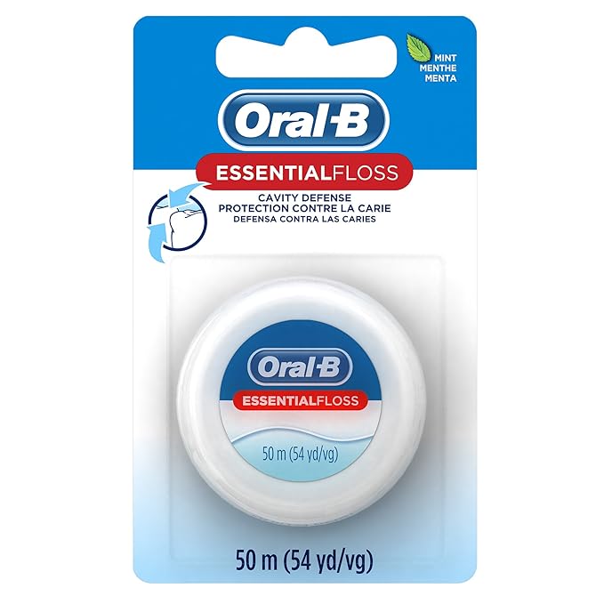 Oral-B Dental Floss Essential Floss Mint Waxed 54 Yd (Pack of 24)