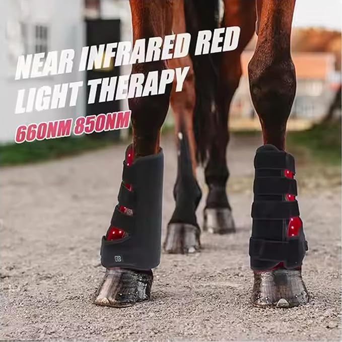 Portable Horse Near Infrared Therapy Wrap LED Red Light Therapy Device for Horse Leg Pain Cordless Equine Red Light Therapy Belt with 110pcs LED