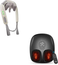 Cordless Neck Massager with Heat &amp Foot Massager