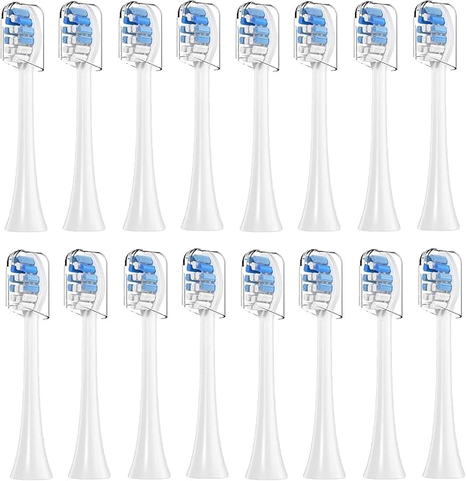 4-16pcs Toothbrush Replacement Heads Compatible with Brush Head for 4100 5100 6100 9023(16pcs Blue)
