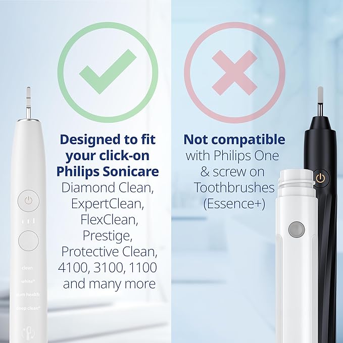 Toothbrush Heads Mini Hard Compatible with Philips Sonicare Toothbrush Heads - Small Replacement Heads - Small Brush Heads - White - Replaces HX7048-8 Pack