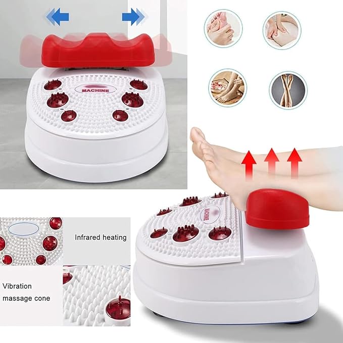 Foot Swing Massager Machine Passive Aerobic Leg Exerciser with Wired Control Adjustable Speed &amp Vibration for Muscle Relaxation Home Use Quiet Operation