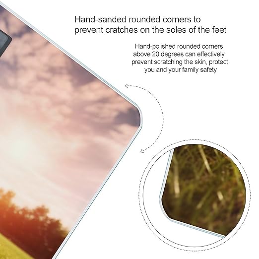 Soccer Ball on A Field Scale for Body Weight Highly Accurate Digital Bathroom Scale Sturdy Tempered Glass Weighing Scales with LCD Display Fashion Body Fat Smart Scales 400lb