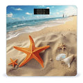 Sea Beach Starfish Scale with LCD Precision Weighing Scales Sturdy Tempered Glass Weight Scales Easy-to-Read Anti-Slip Weight Digital Bathroom Scale for Daily