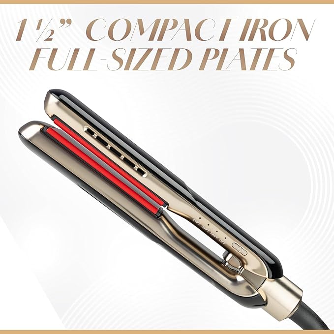 CHI Lava MiniStyler &amp CHI 44 Iron Guard (2 Oz) Gift Duo Ceramic Hair Straightener for Long-Lasting Shine Perfect for Daily Use &amp Travel 1.5” Iron