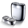 yoose Mini Shaver Bundle: Portable Electric Shaver for Men and Replacement Head Magnetic Design IPX7 Waterproof Dry Shave Silver