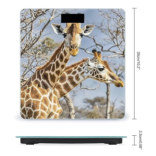 Giraffe Scale for Body Weight Highly Accurate Digital Bathroom Body Scale Digital Bathroom Scales for People Anti-Slip Large LCD Display Smart Scales