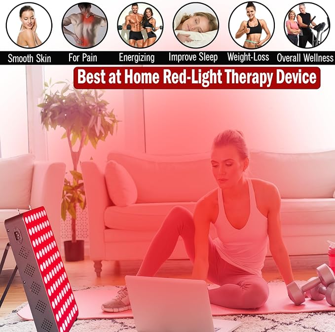 Red Light Therapy Device for Full Body &amp Face 660nm &amp 850nm Near Infrared Dual-Chip Clinical Grade LED Panel for Beautiful Skin Weight &amp Pain Management and Overall Wellness (400-Watts