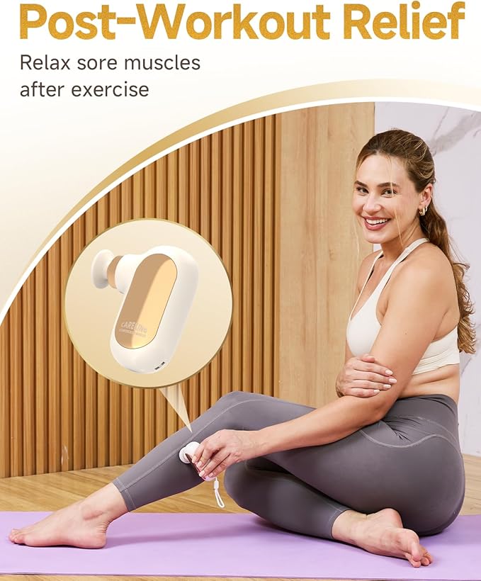 Mini Massage Gun Travel Size Powerful Small Massage Gun Deep Tissue for Pain Relief Muscle Massager for Neck Shoulder Thigh Scalp Quiet Pocket Massager FSA-HSA Eligible
