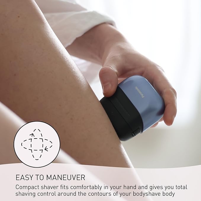 Panasonic Swipe Right Travel Shaver for Women Portable Electric Razor with USB-C Charging 3-Blade Cutting System for Dry or Wet Use - ES-CM3A-V