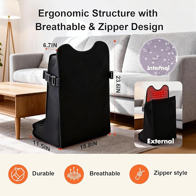 Red Light Therapy for Legs &amp Feet Infrared LED Leg Wrap with 660nm Red &amp 850nm Near Infrared Light for Muscle Recovery Relaxation &amp Circulation 5 Modes &amp Timer Settings