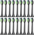Replacement Brush Head Compatible for PH Electric Toothbrush(16pcs Black)
