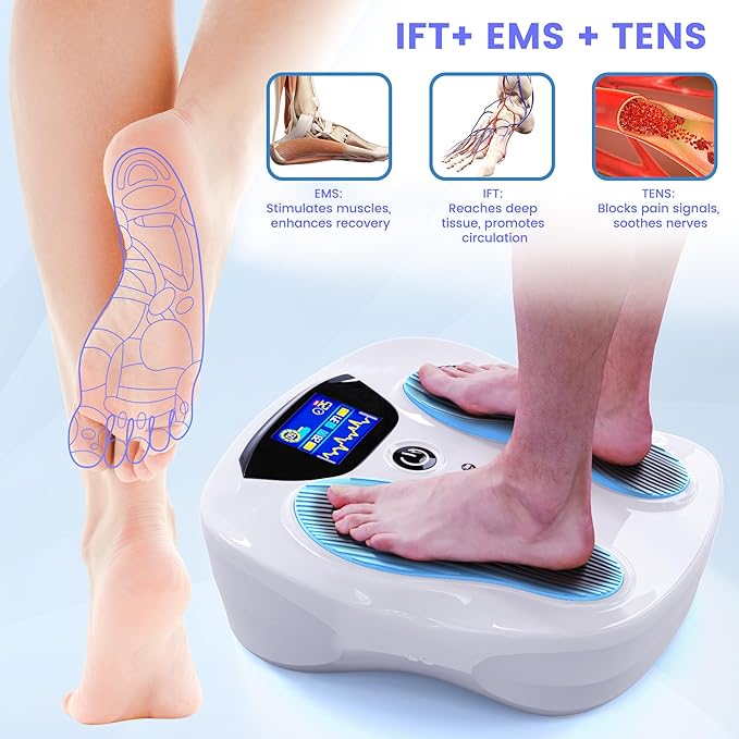 Creliver Foot Nerve Stimulator Pro+ EMS Foot Massager for Neuropathy Pain Relief for Feet Leg Massager forCirculation TENS Unit Muscle Stimulator Gifts for Women Men