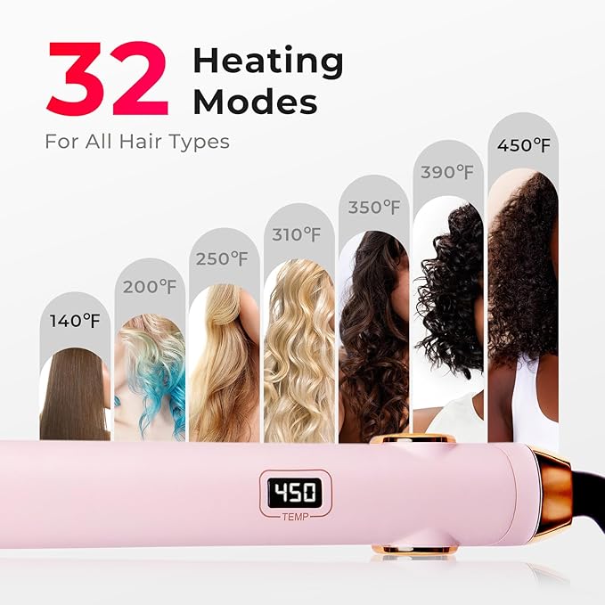 Upgraded TYMO Airflow Curling Iron + Flat Iron Hair Straightener
