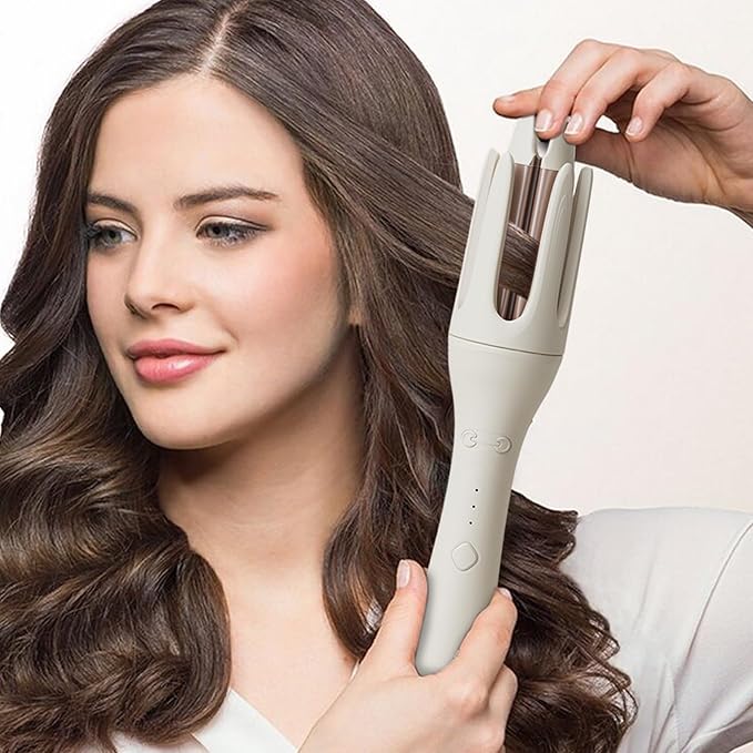 Automatic Hair Curler – 32mm Rotating Barrel Ceramic Coated Styler Negative Ion Technology | Auto Curling Wand with Auto Shutoff Effortless Waves for Long Short Hair Styling Tool