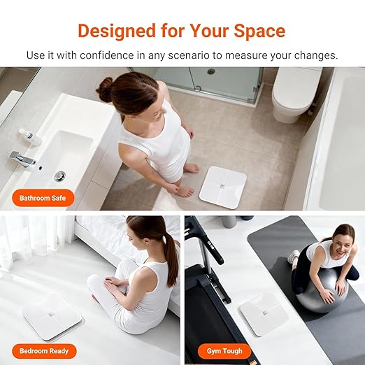iHealth Nexus Smart Scale for Body Weight Bluetooth Digital Bathroom Scale Body Fat and Muscle Body Composition Monitor Health Analyzer for BMI Compatible for iOS &amp Android Accurate to 0.1lb-Whi