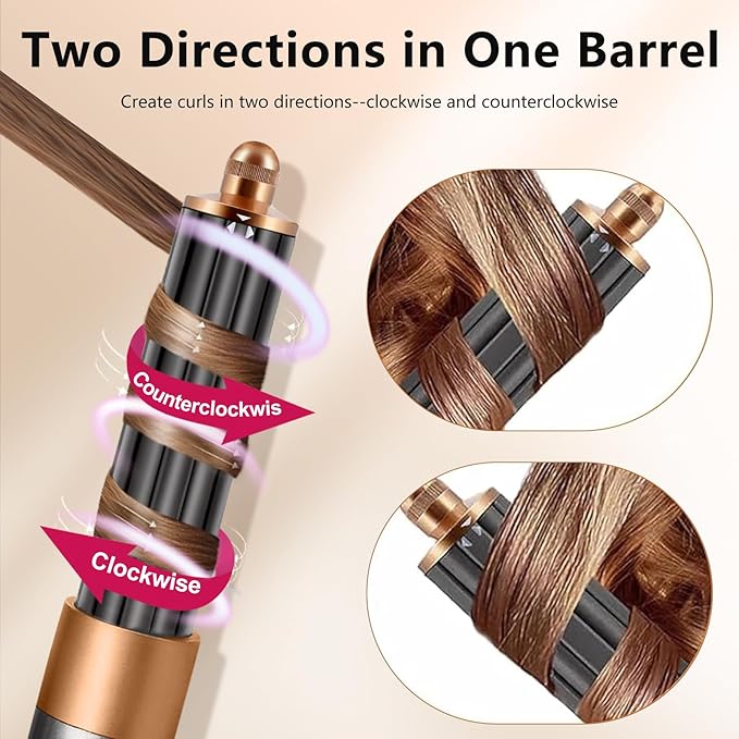 40mm/1.6inch Long Curling Barrels Attachments for Dyson Airwrap Styler Hair Curl Barrels Replacement PartsGold