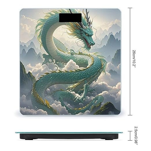 Qinglong Scale for Body Weight Sturdy Tempered Glass Weighing Scales with LCD Display Accurate Digital Bathroom Scale Convenient Body Fat Smart Scales Easy Read