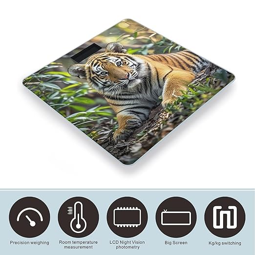 Big Tiger Scale for Body Weight Smart Scales Digital Bathroom Scale High Precision Weighing Scales with Large Display Weighing Machine for People