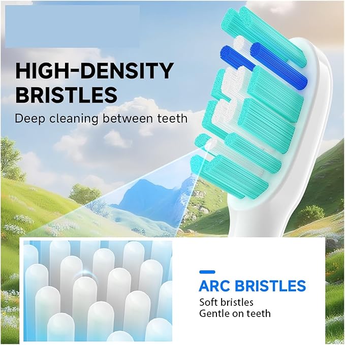 Replacement Toothbrush Heads Compatible for 4100 6500 6100 7500 5300 110016Pcs(Purple)