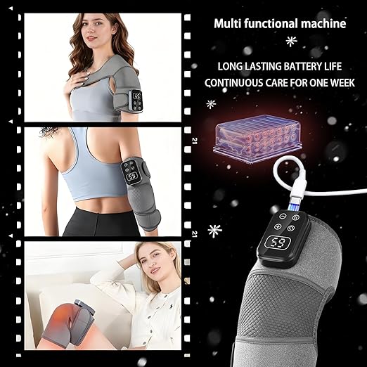 Knee Massager with Heat knee Heating Pad with 5 Vibration Modes Cordless 5 Heat LevelsAdjustable Temperature for Effective Knee Pain Relief Joint Discomfort Gifts for Seniors Men Women
