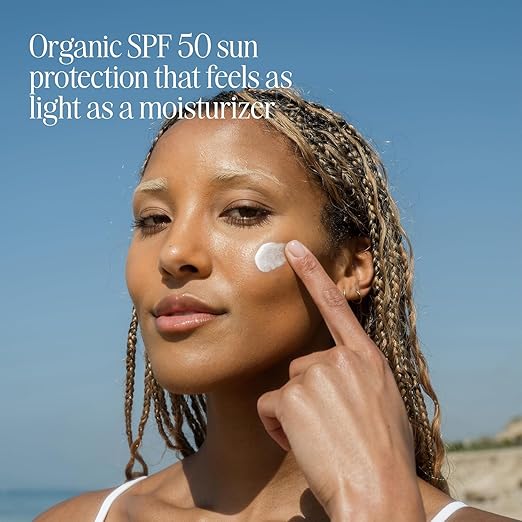 COOLA Organic Face Sunscreen SPF 50 Sunblock Lotion Dermatologist Tested Skin Care for Daily Protection Vegan and Gluten Free Fragrance Free
