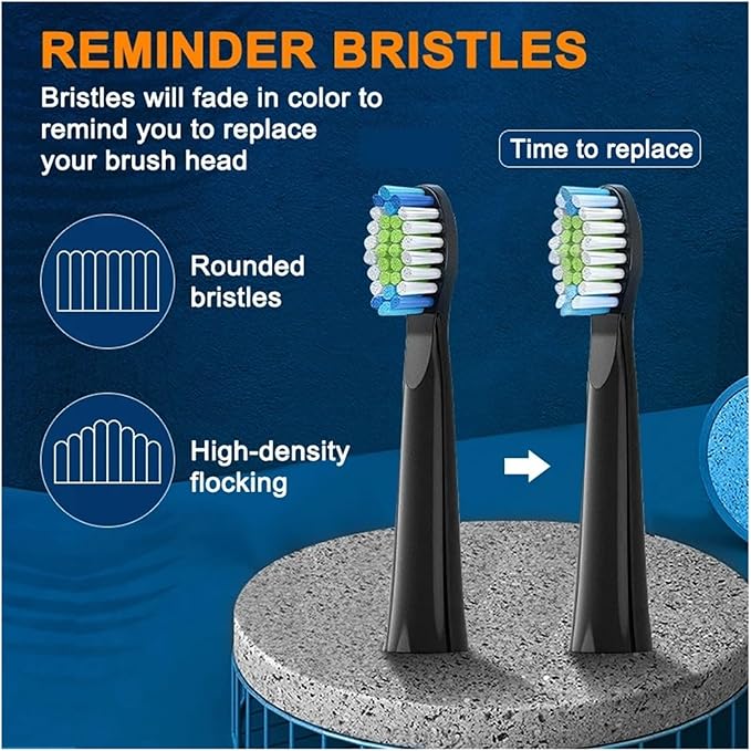 15pcs Toothbrush Heads ReplacementCompatible for Seago SG-507B/908/909/917/610/659/719/910/575/551/E9(15 Pink)