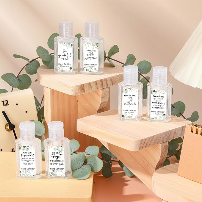 Frienda 24 Pack Thank You Mini Hand Sanitizer Bulk Travel Size 1oz Employee Appreciation Gift Scented Hand Sanitizer Bulk Small Group Gifts for Team Coworker Staff Office Teacher Nurse