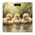 Fluffy Ducklings Ducks Digital Bathroom Scale for Body Weight Lighted LCD Display Round Corner