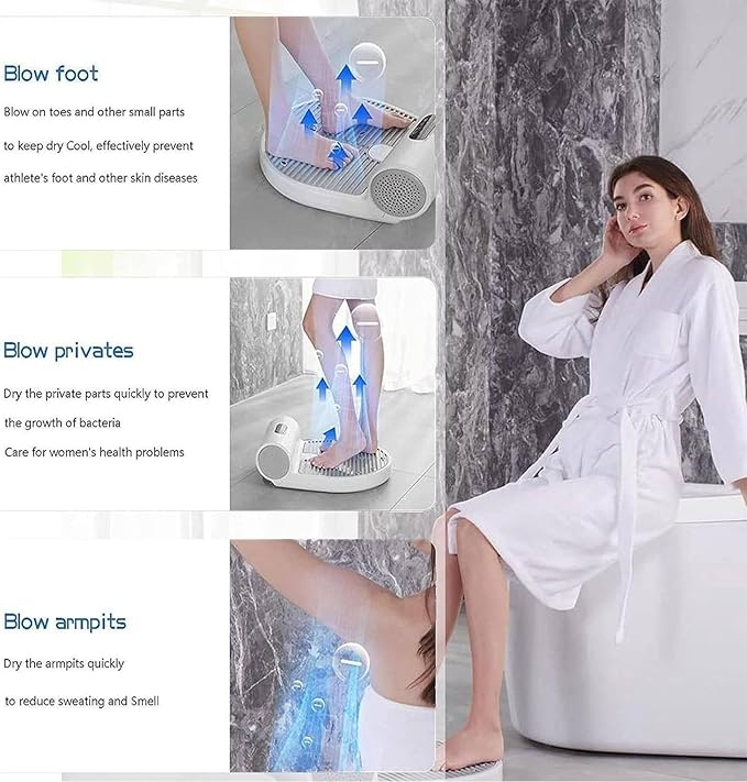 Full Body Dryer for Bathroom | Body Care Dryer 2 Wind speeds Waterproof | Waterproof &amp Non-Slip Body Care dryers with Foot Touch Screen | for Home and Bathroom