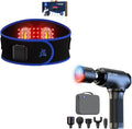 BOB AND BRAD X6 Pro Max Massage Gun with Heat-Cold and Metal Head Therapy+ThermoRed Heating Pad Belt Massager for Lower Back Support