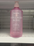 Beautybliss Collagen Rose Scented Shower Gel Gently Cleanses and Hydrates 33.8 Fl Oz