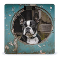 Boston Terrier Bathroom Scale Automatic Power On/Off Body Scales LCD Backlight Display Square Digital Scale Rounded Corners Bathroom Scales for Home Bedrooms