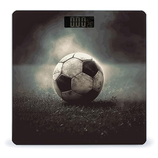 Digital Bathroom Scale for Body Weight Scale with Bright LCD Display High Accuracy Step-On Technology Auto On/Off Sport Soccer Digital Scales 400 Lbs /180kg