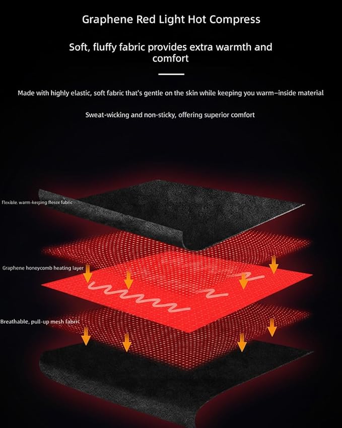 Massager Pro for Feet Large Fit Electric Foot Massager with Red-Light Therapy 5-Level Graphene Heating 6 Modes 3 Intensities Waterproof Inner Liner Rechargeable for Ankle Knee Back Neck Pain(2pcs)