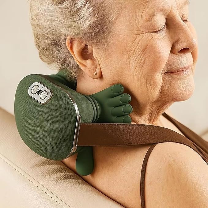 Shiatsu Neck Massager with Heat 4D Kneading &amp Deep Tissue Massage for Neck and Back Portable Wireless Massager for Shoulder Pain Relief at Home Office and Car