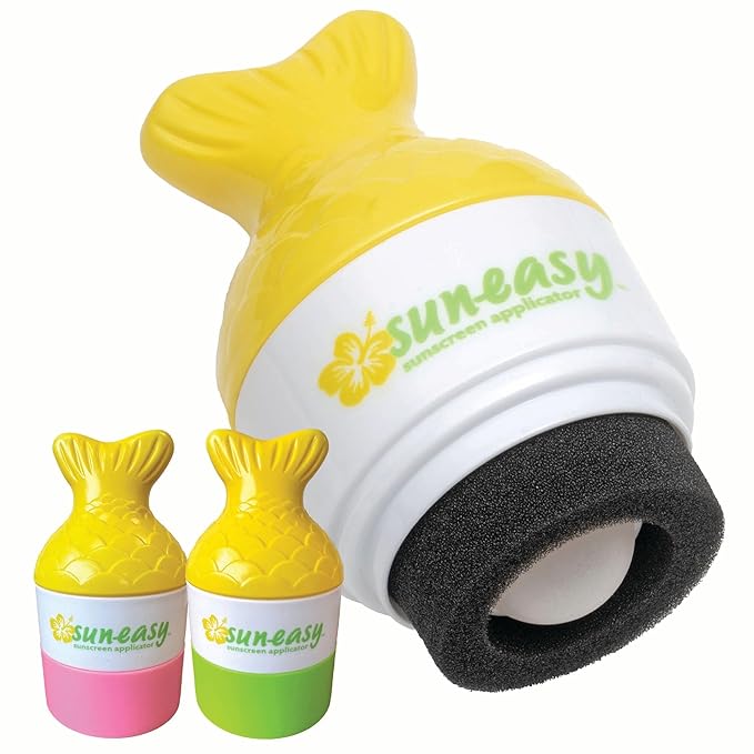Sun-Easy Sunscreen Applicator Refillable Roll-On with Sponge for Kids and Babies Fun Fast and Mess-Free application Holds 100 ml 2-pack