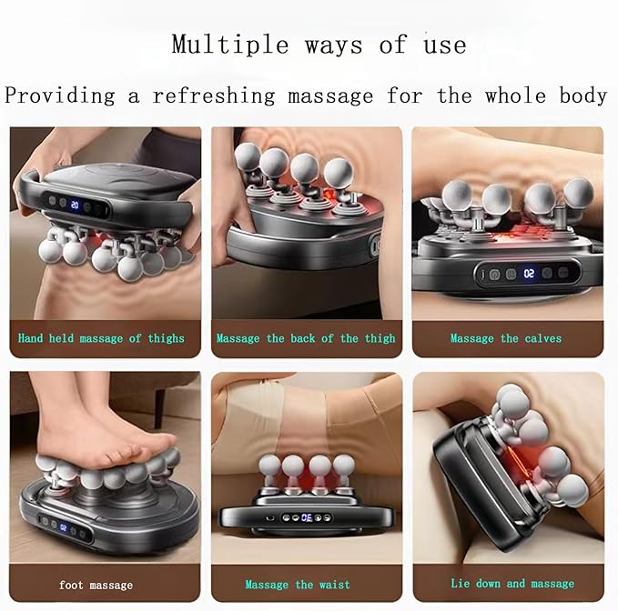 16 Head Massage Gun Deep Tissue Back Massager for Pain Relief Muscle Massager 9 Modes 20 Levels for Fitness Running Work Shoulder Waist Thigh Muscle Relaxation Gift for Women Men Moms Dads