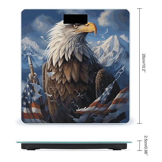 Eagle Bathroom Scale for Body Weight Bathroom Weighing Scale with Backlit LCD Display Highly Accurate Measures Weight Up to 180kg